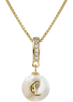 Jacques Lemans  SE-C177F Damen Kette Halskette Sterlingsilber vergoldet mit Anhänger